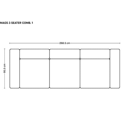 マグス 3人掛けソファ