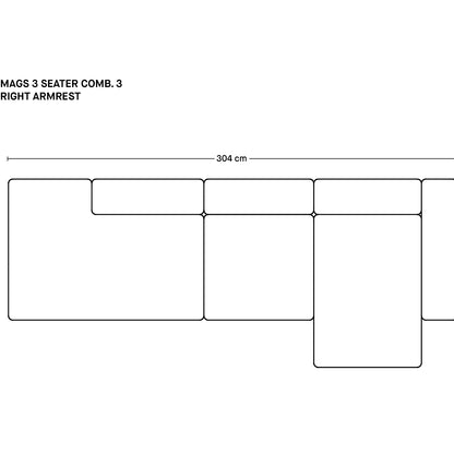 マグス 3人掛けソファ