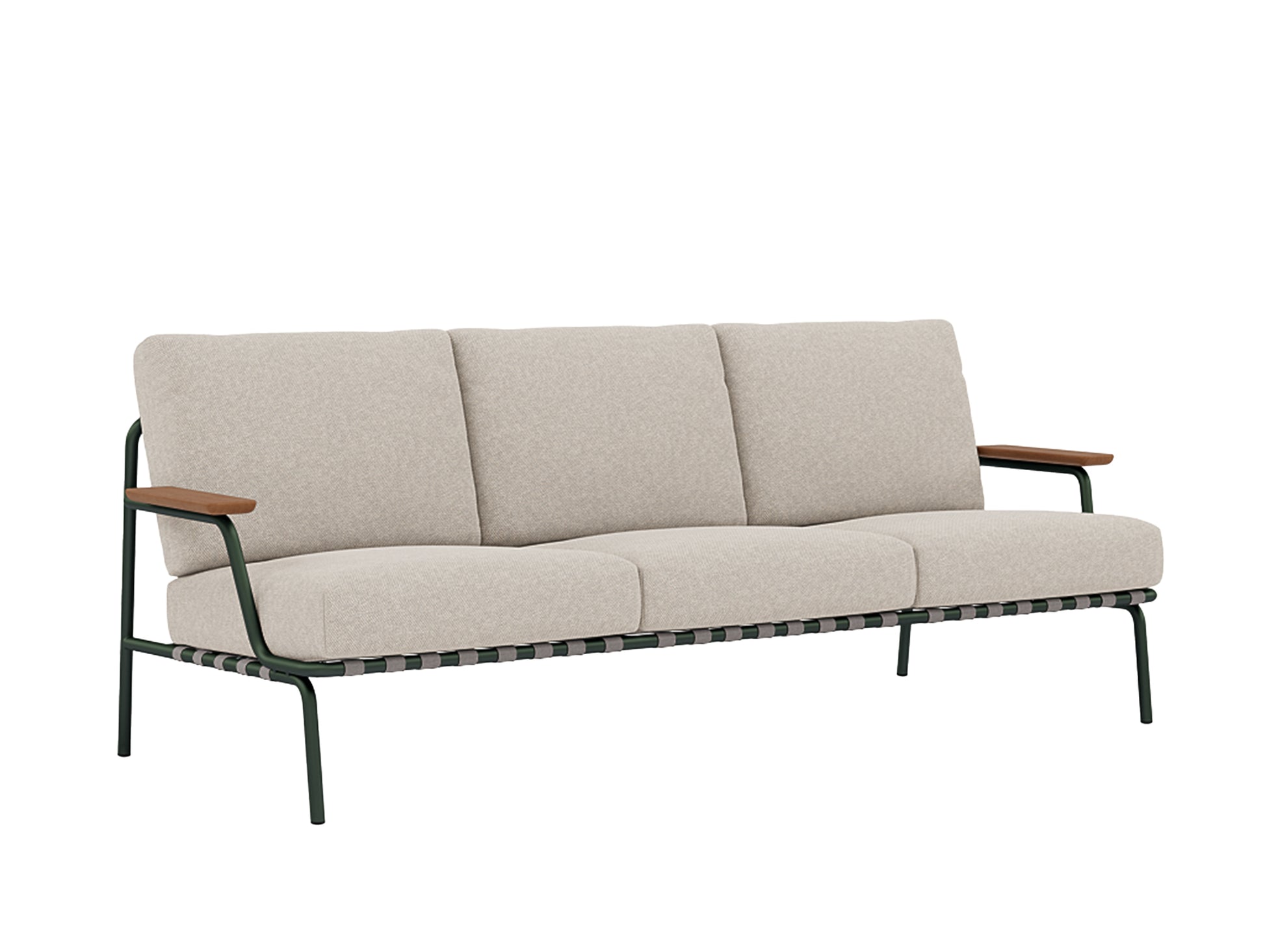 Settle 3-Seater Sofa by Muuto / Dark Green Frame / Laze 04