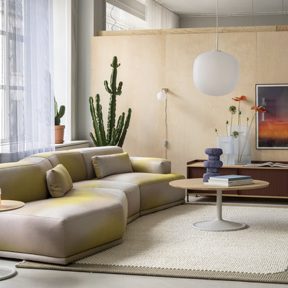 Soft Coffee Table by Muuto - D95/H42/ Solid Oiled Oak Top / Grey Aluminium Base
