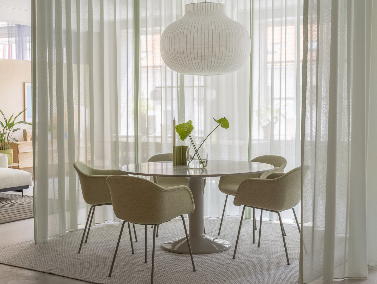 Fiber Armchair Upholstered with Metal Base by Muuto