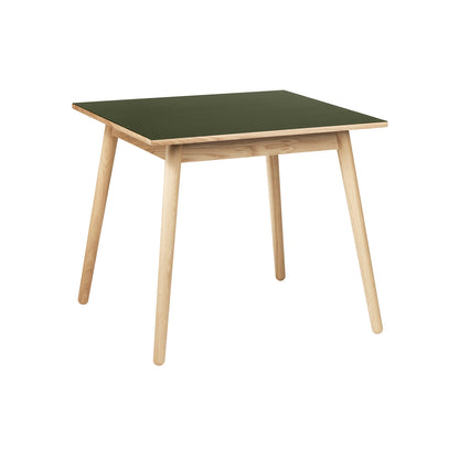 C35A Extendable Table by FDB Mobler - Olive Linoleum 4184 Tabletop