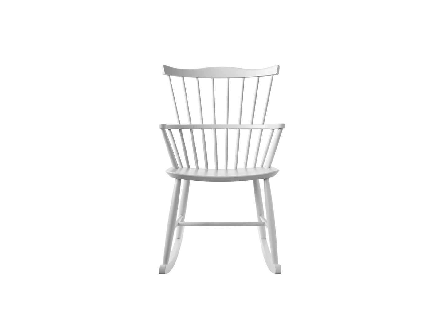 J52G Rocking Chair by FDB Mobler - White Painted Beech