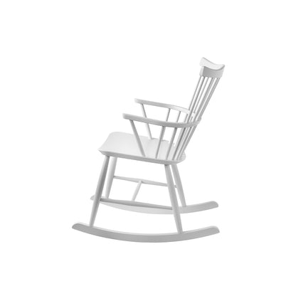 J52G Rocking Chair by FDB Mobler - White Painted Beech