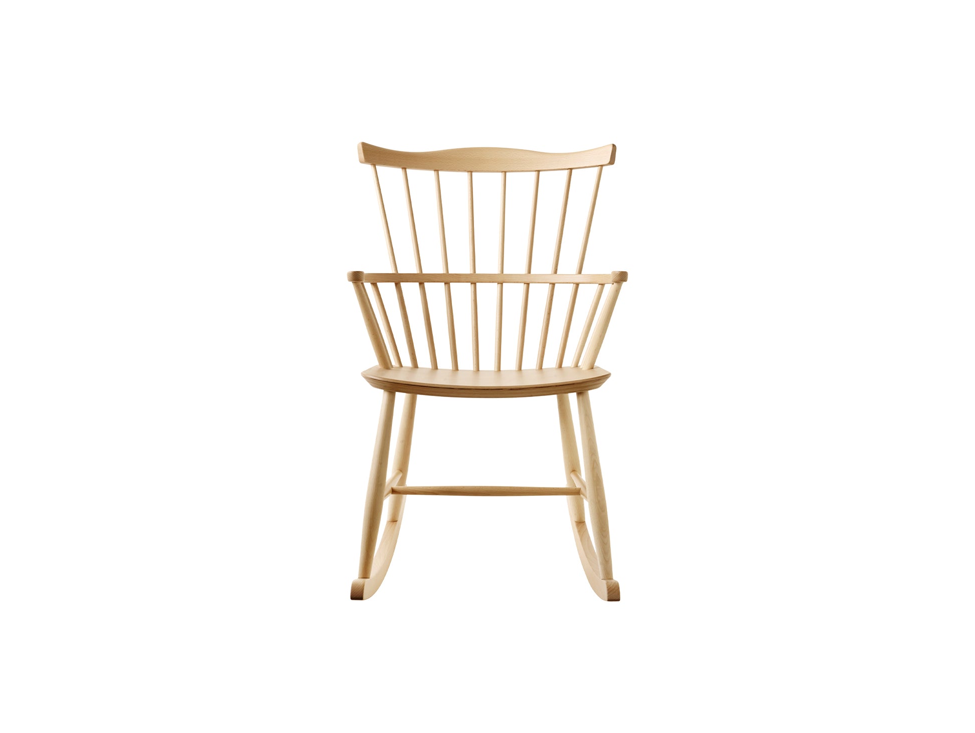 J52G Rocking Chair by FDB Mobler - Lacquered Beech