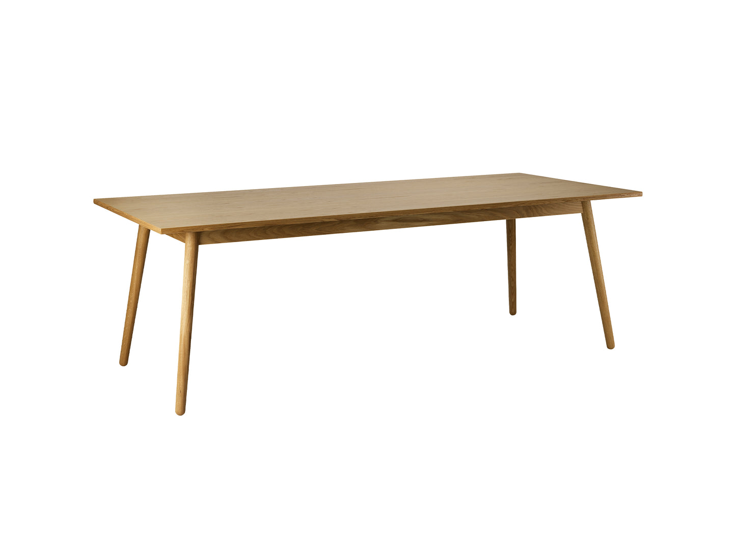 C35C Extendable Table by FDB Mobler - Lacquered Oak Veneer Tabletop