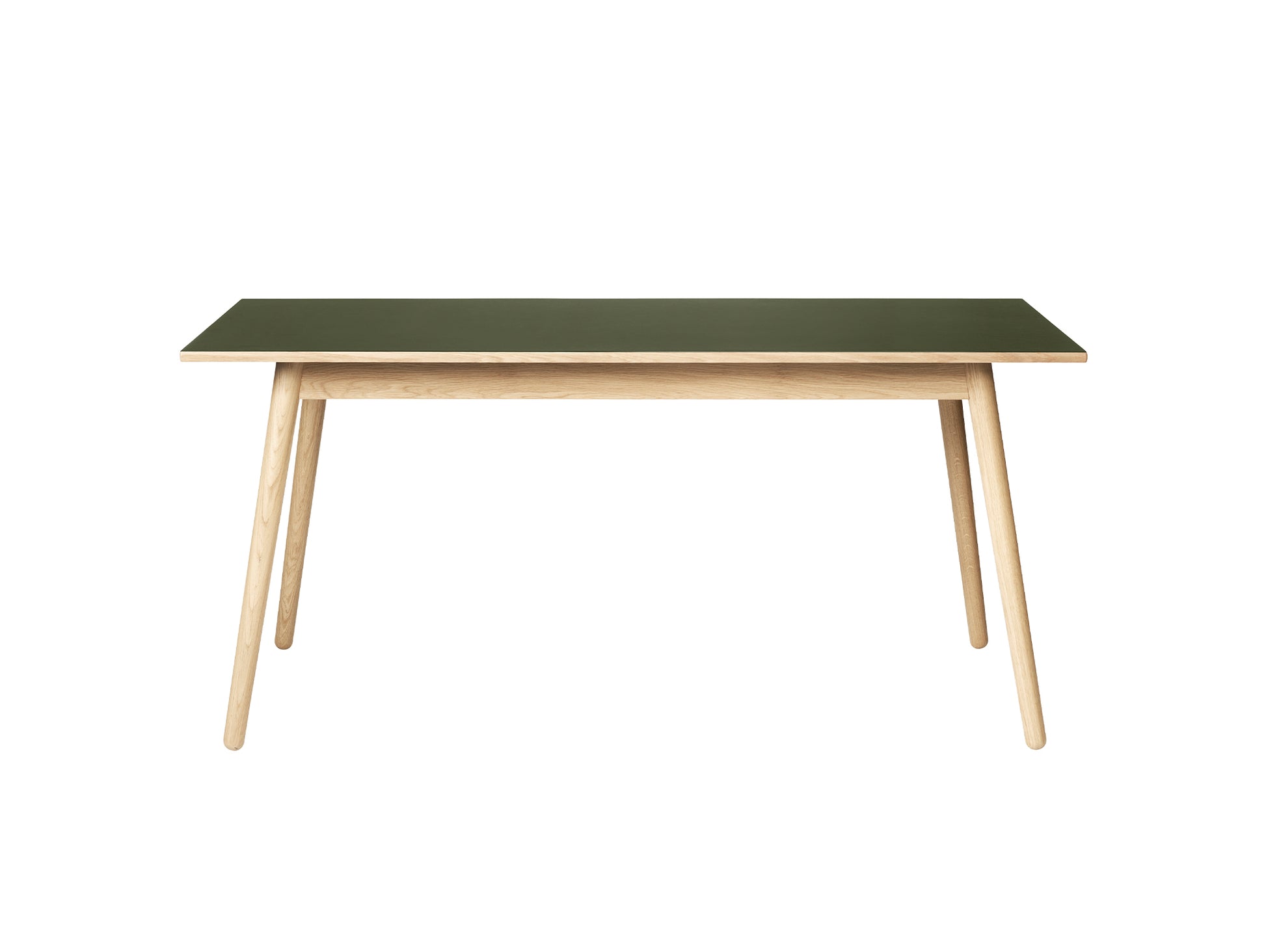 C35B Extendable Table by FDB Mobler - Olive Linoleum 4184 Tabletop