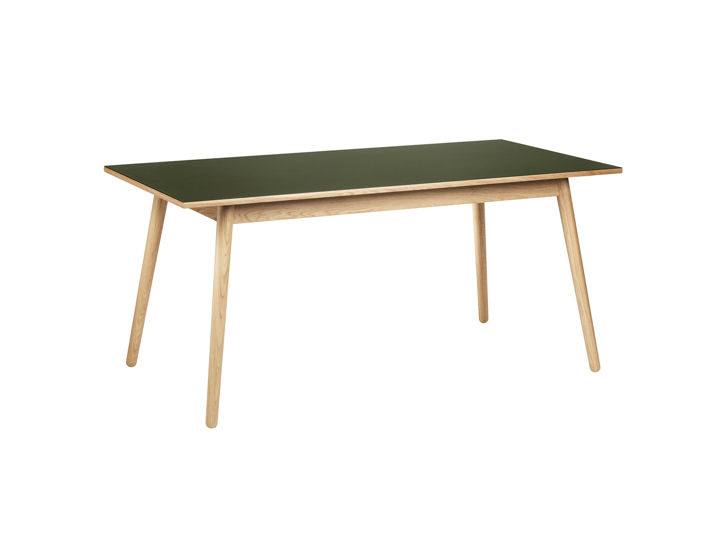 C35B Extendable Table by FDB Mobler - Olive Linoleum 4184 Tabletop