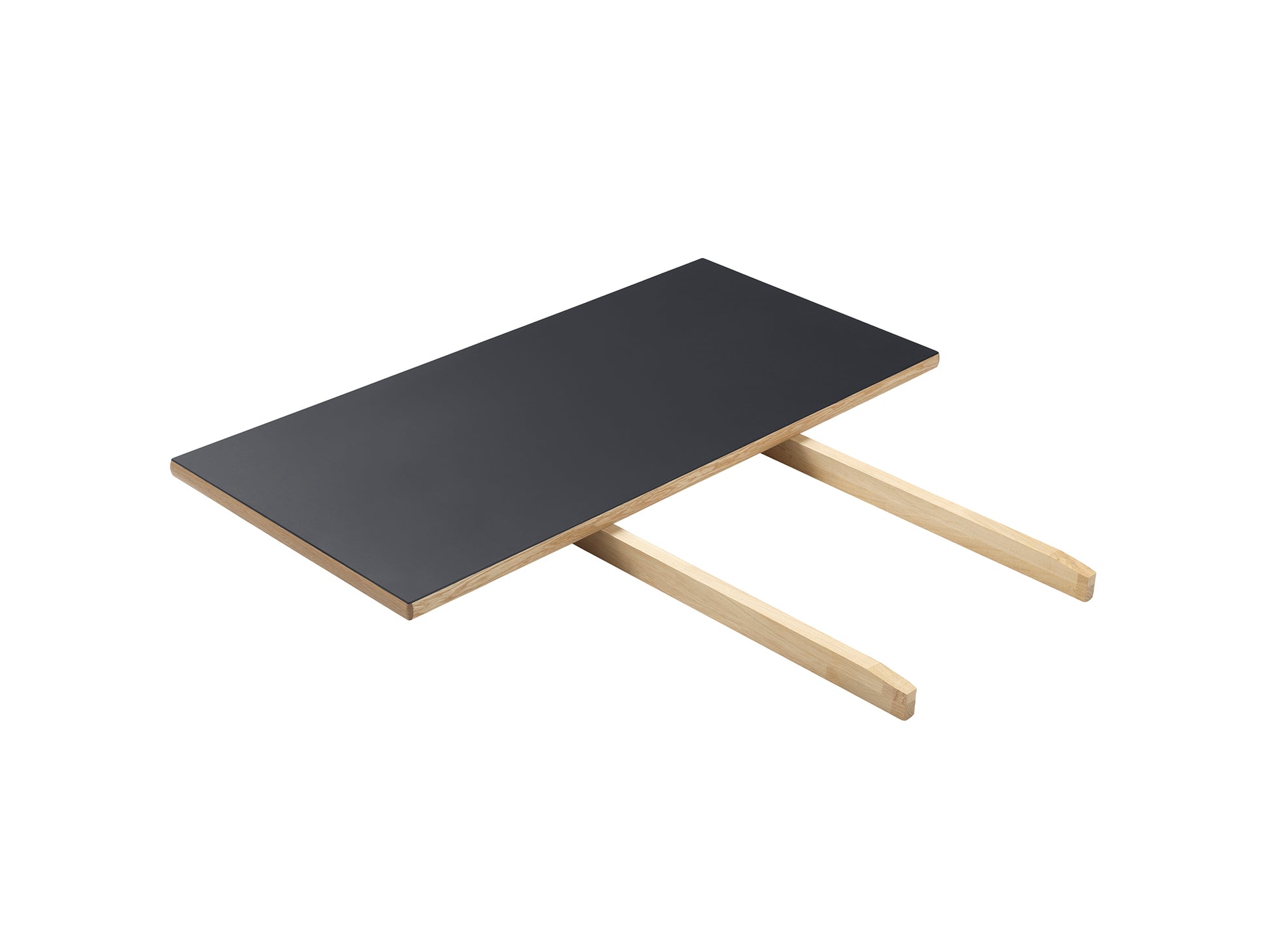 C35S Table Extension Leaf by FDB Mobler - Dark Grey Linoleum 4155 