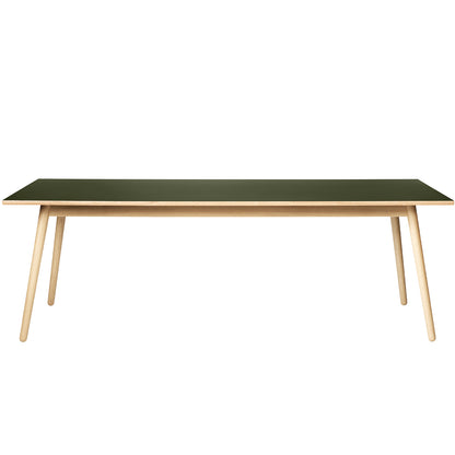 C35C Extendable Table by FDB Mobler - Olive Linoleum 4184 Tabletop