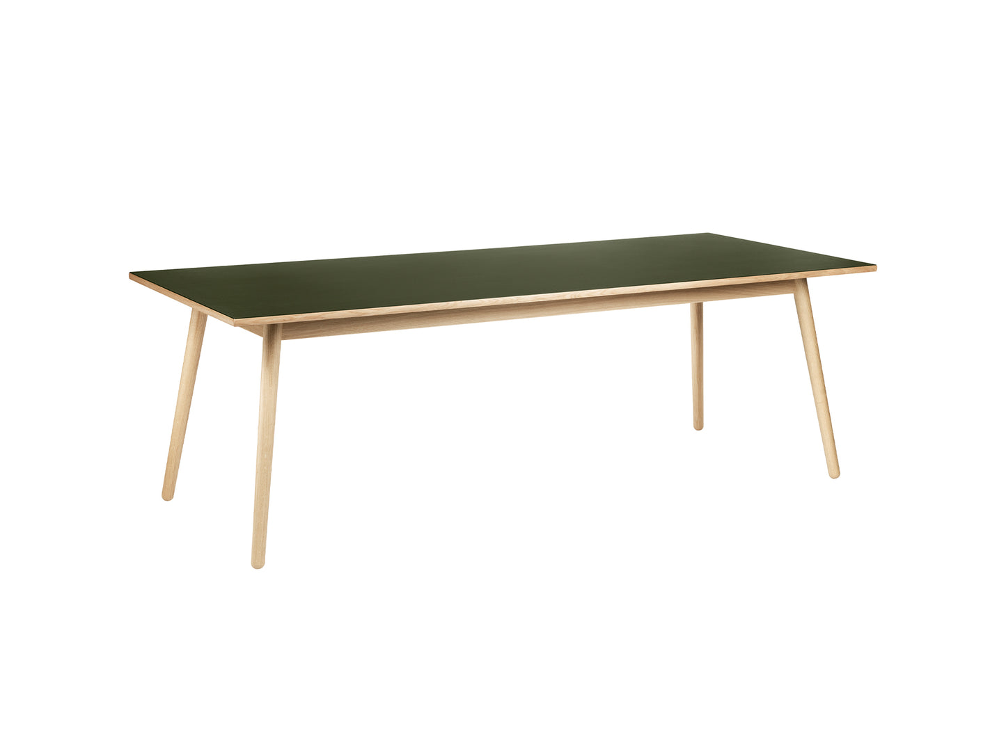 C35C Extendable Table by FDB Mobler - Olive Linoleum 4184 Tabletop
