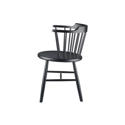 J18 Chair by FDB Mobler - Traffic Black Painted Beech