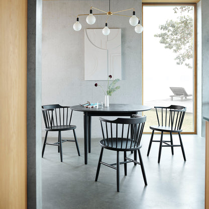 J18 Chair by FDB Mobler - Traffic Black Painted Beech