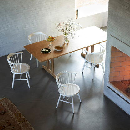 J18 Chair by FDB Mobler - Pure White Painted Beech