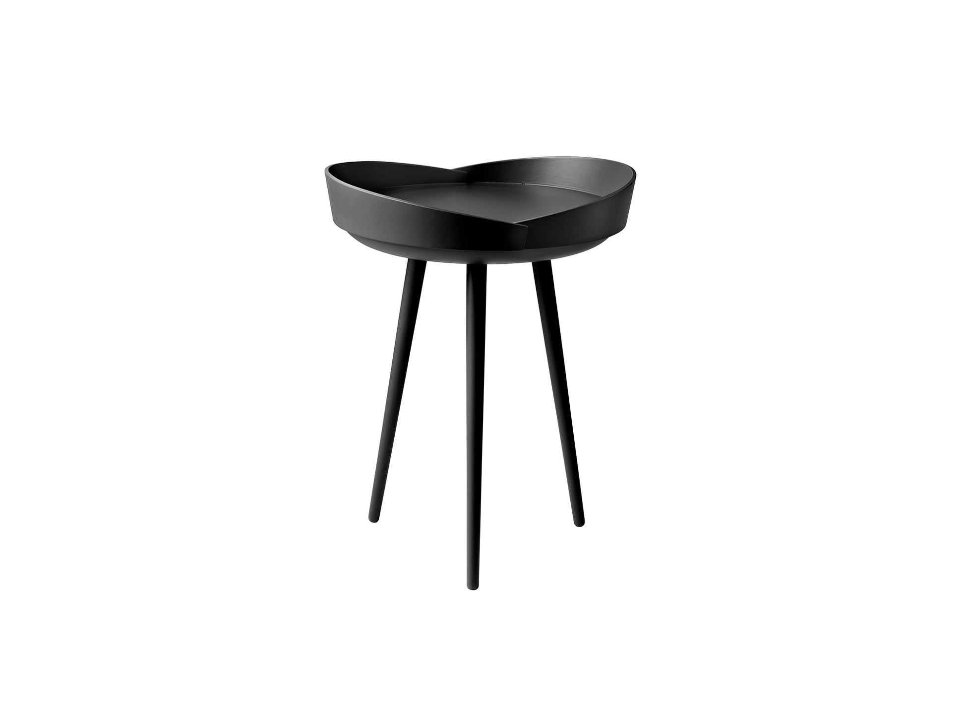 D106 Bakke Top Tray Table by FDB Mobler - Black Painted Beech