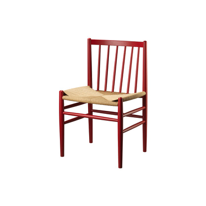 J80 Chair by FDB Mobler - Ruby Red Painted Beech