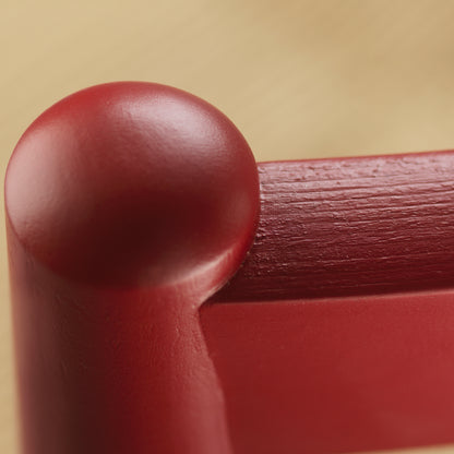 J80 Chair by FDB Mobler - Ruby Red Painted Beech