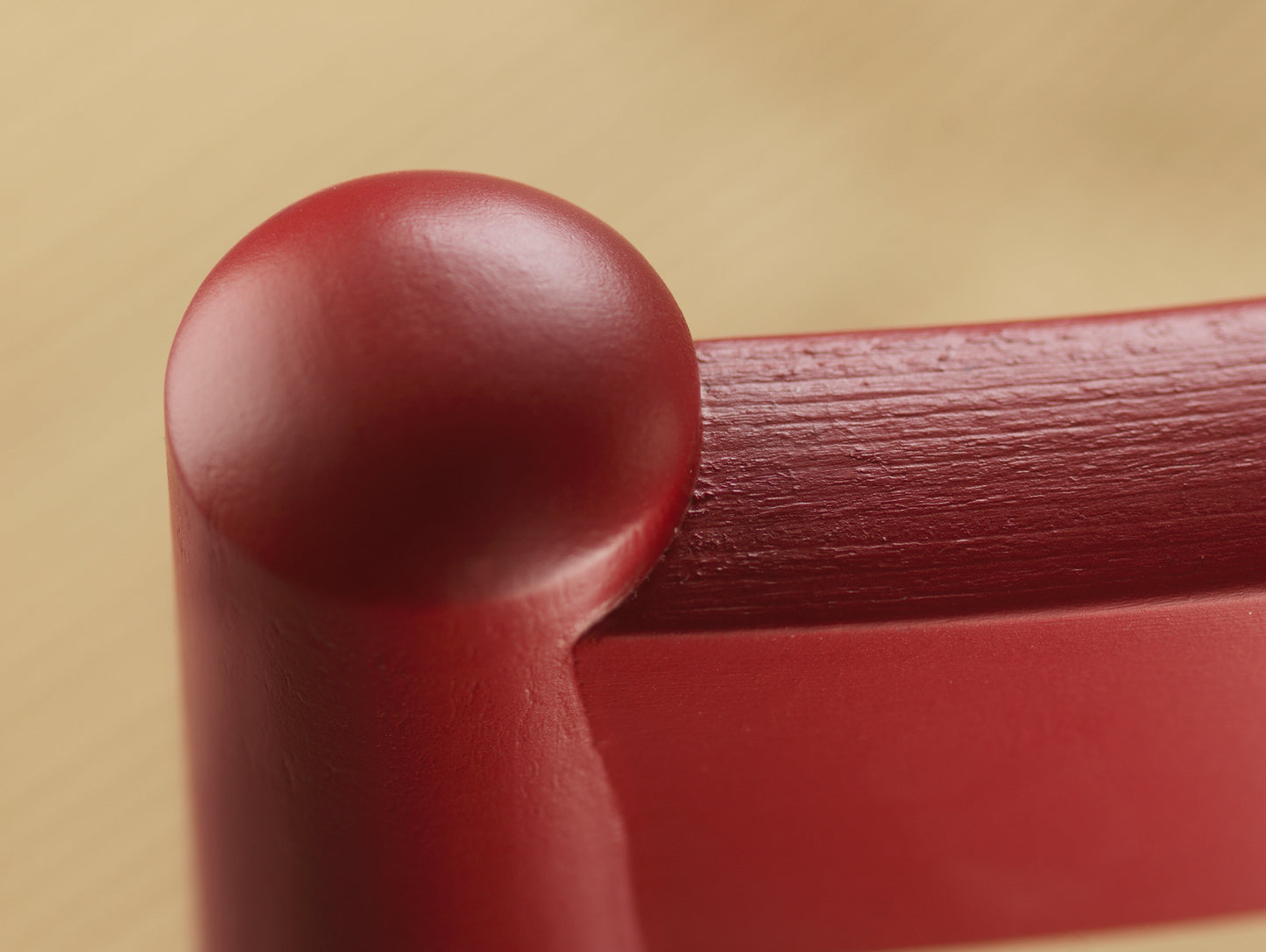 J80 Chair by FDB Mobler - Ruby Red Painted Beech