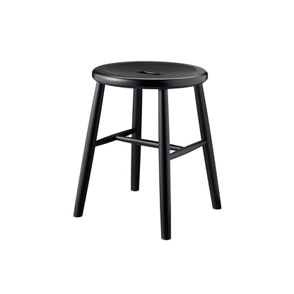 J27 Stool by FDB Mobler - Black Painted Beech