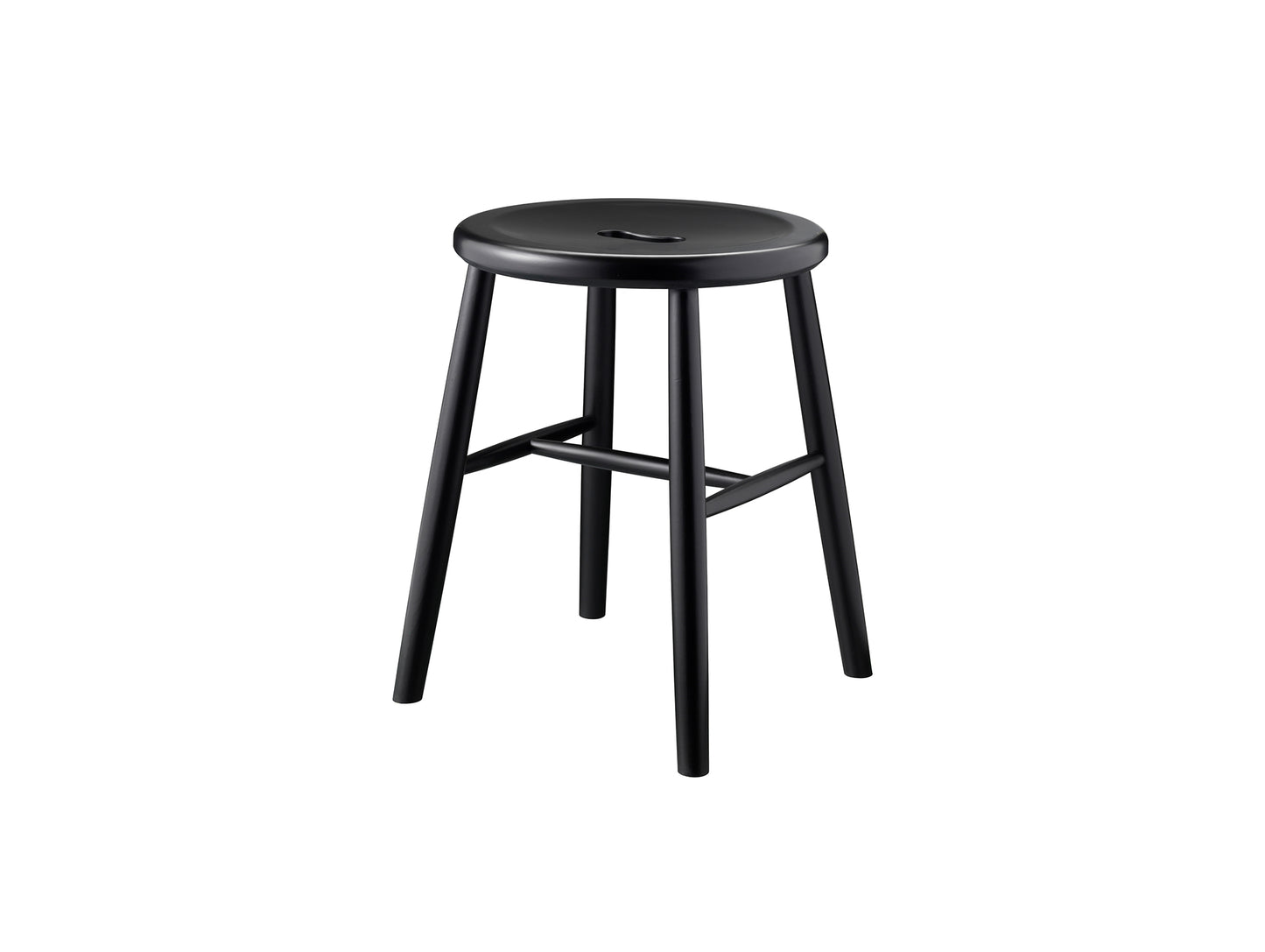 J27 Stool by FDB Mobler - Black Painted Beech