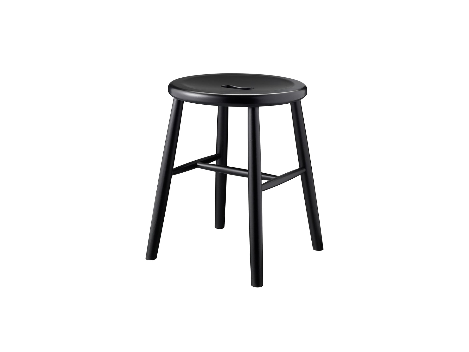 J27 Stool by FDB Mobler - Black Painted Beech