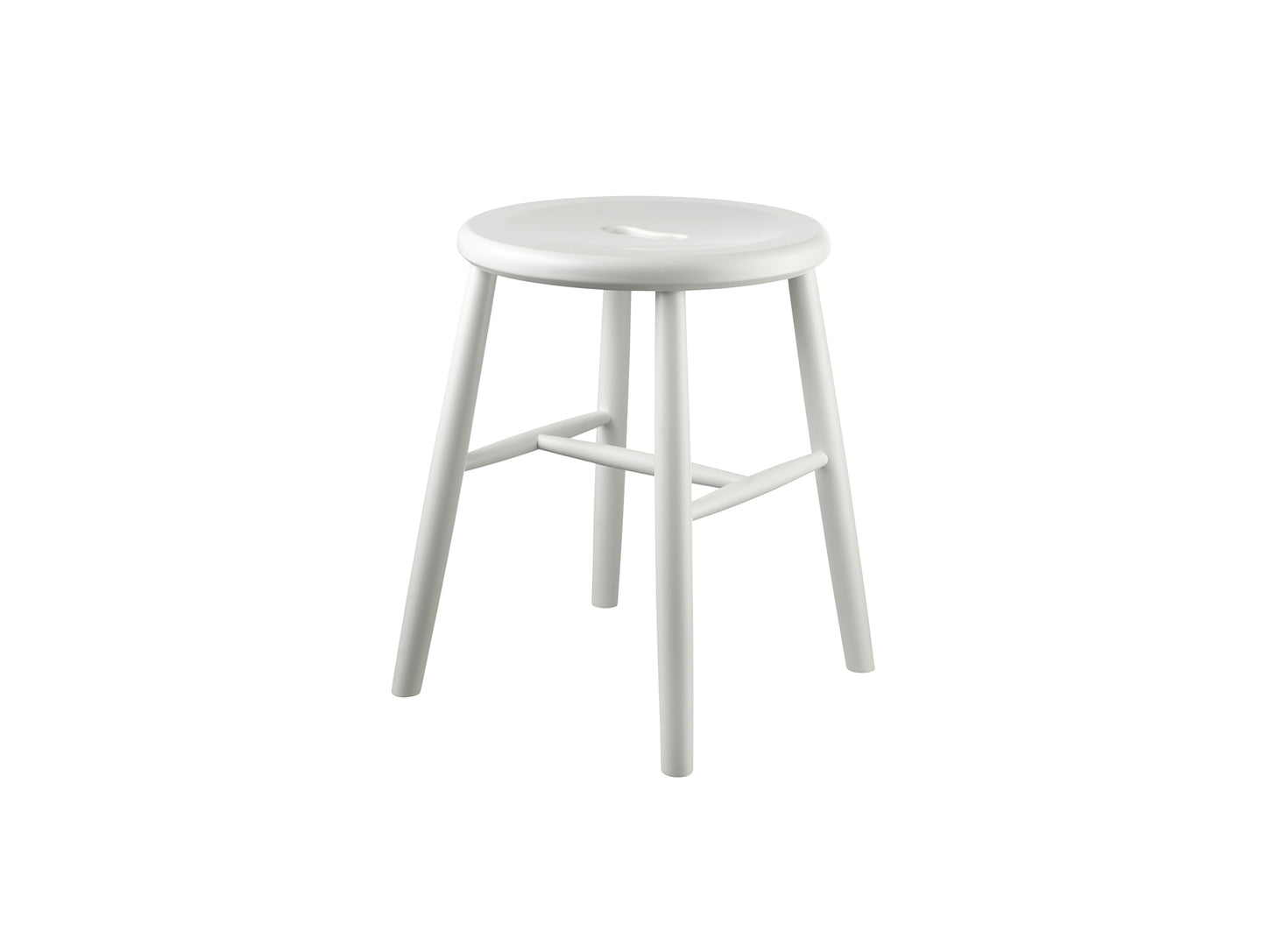 J27 Stool by FDB Mobler - White Painted Beech