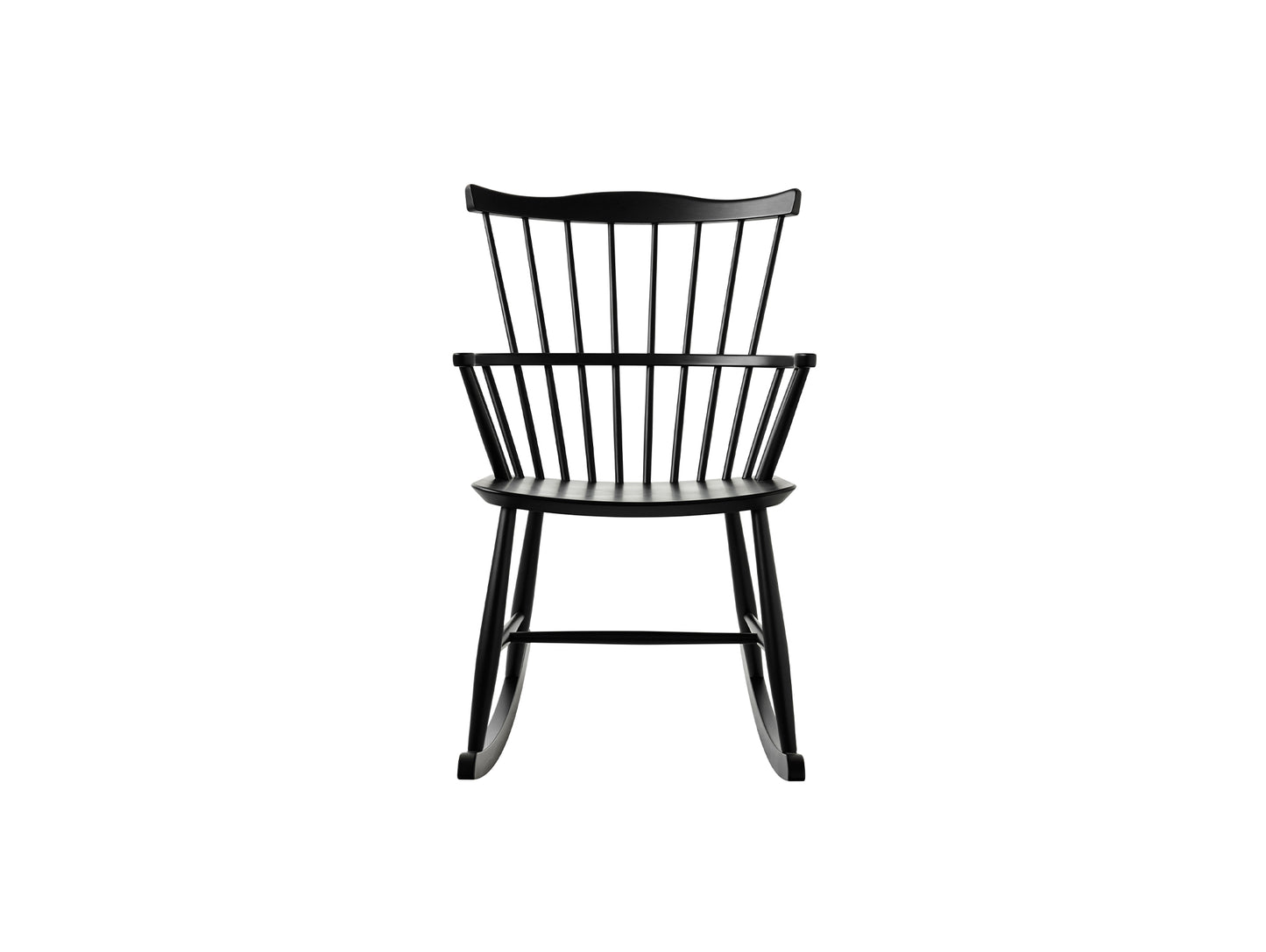 J52G Rocking Chair by FDB Mobler - Black Painted Beech