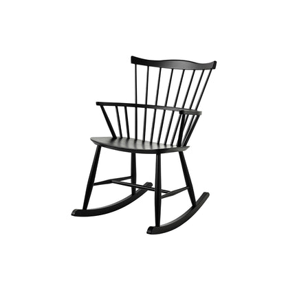 J52G Rocking Chair by FDB Mobler - Black Painted Beech