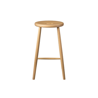 J27C Stool by FDB Mobler - Lacquered Beech