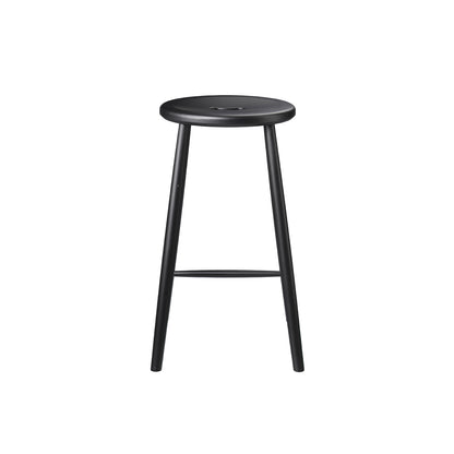 J27C Stool by FDB Mobler - Black Painted Beech