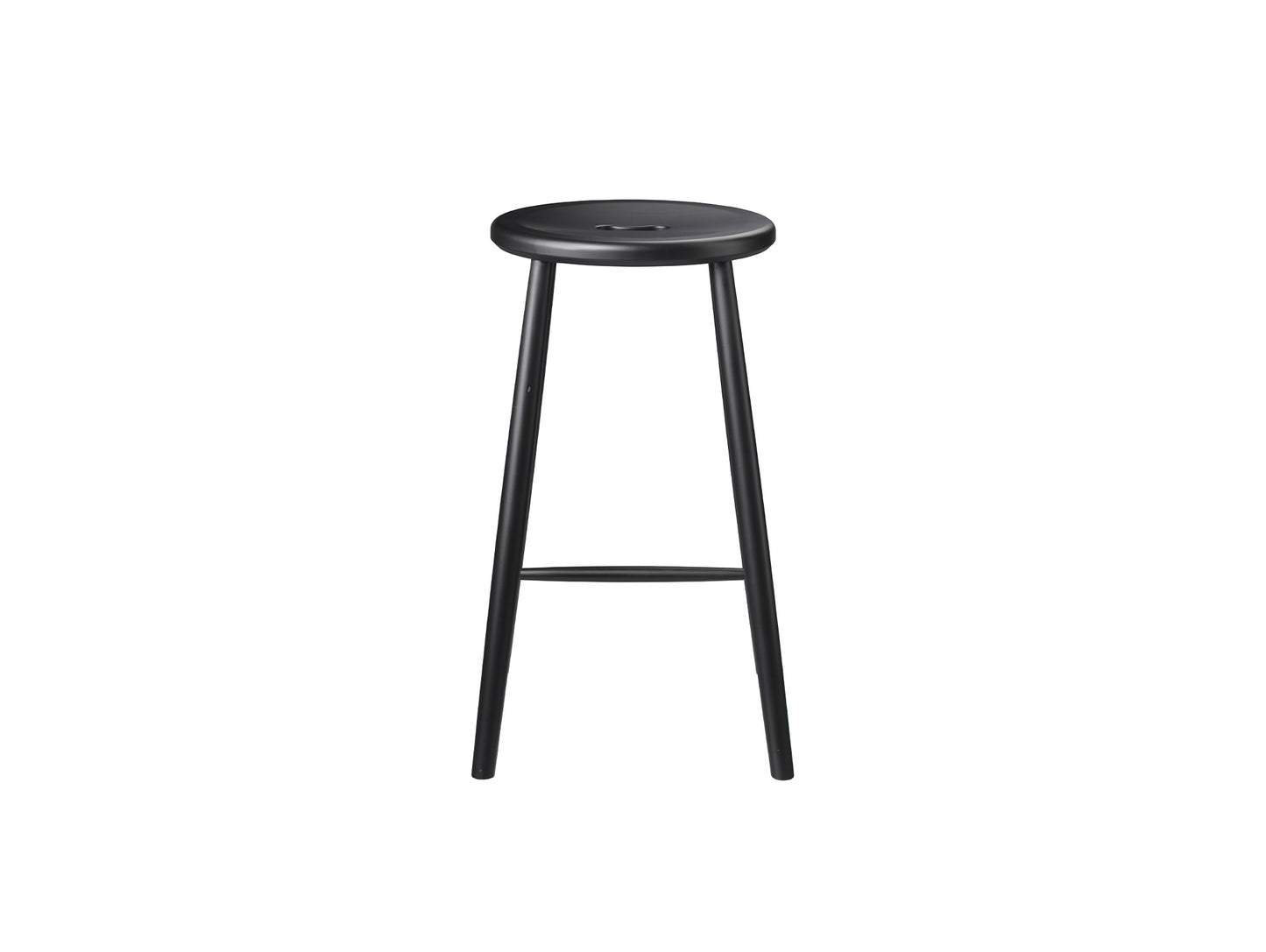 J27C Stool by FDB Mobler - Black Painted Beech