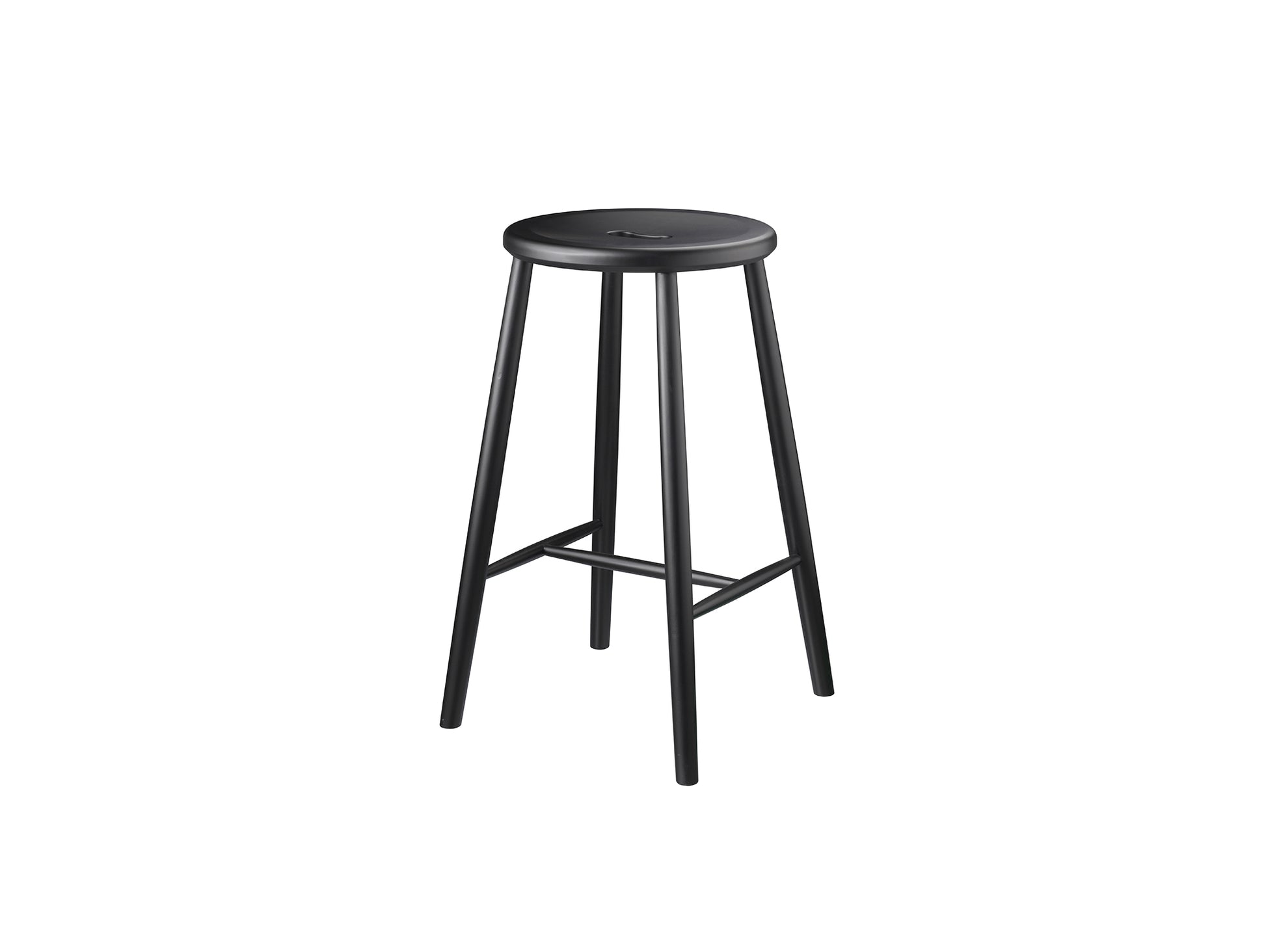 J27C Stool by FDB Mobler - Black Painted Beech