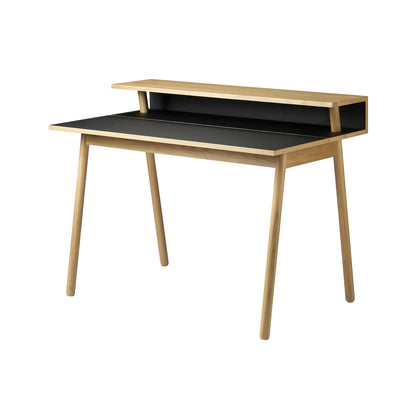 C68 Norrebro Desk by FDB Mobler - Nero Linoleum Tabletop