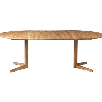 C69E Extendable Table by FDB Mobler - Length: 120 cm - 220 cm (Two Extension Leaves)