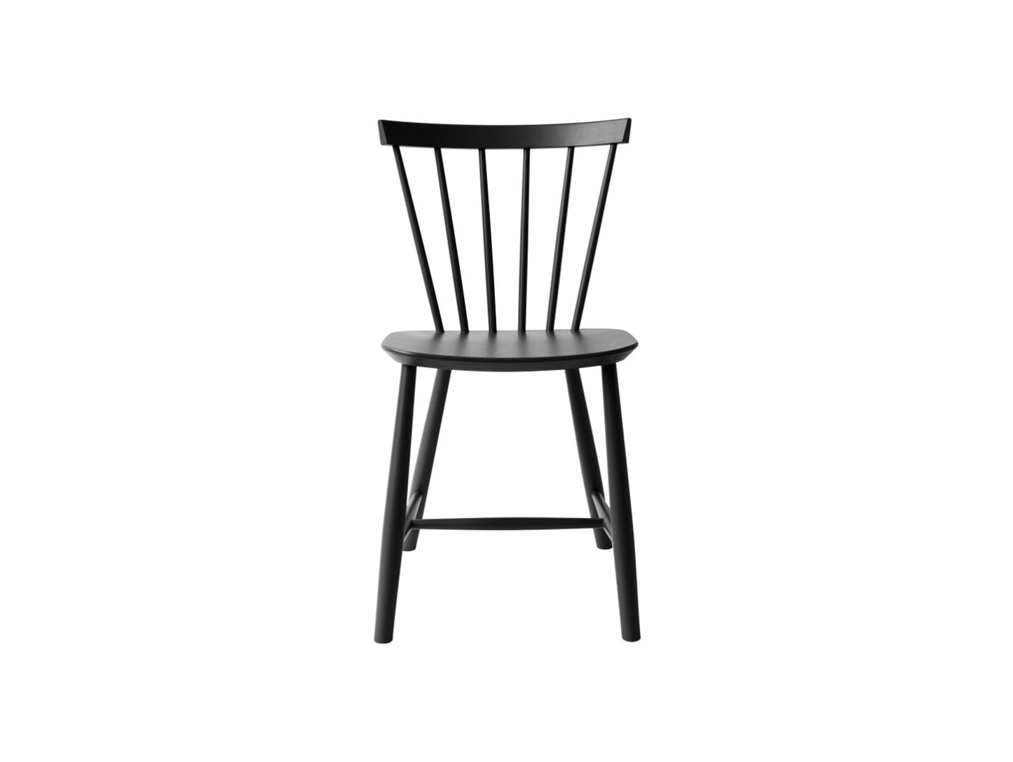 J46 Chair by FDB Mobler - Jet Black Painted Beech