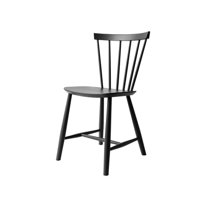 J46 Chair by FDB Mobler - Jet Black Painted Beech