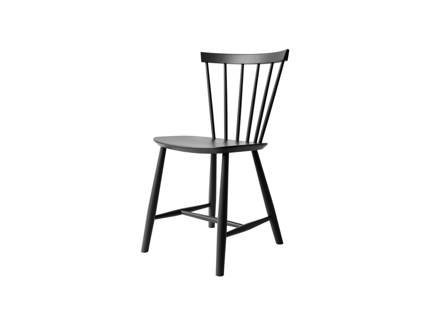 J46 Chair by FDB Mobler - Jet Black Painted Beech