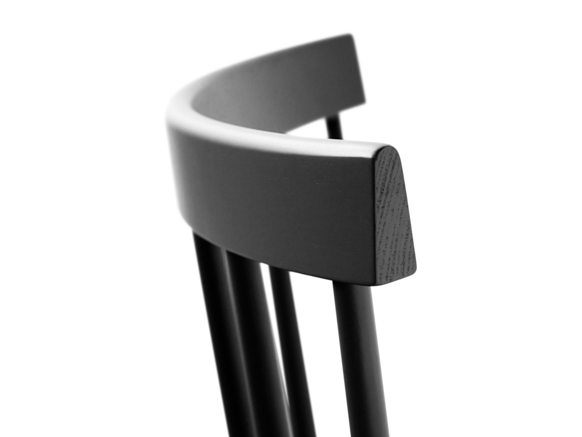 J46 Chair by FDB Mobler - Jet Black Painted Beech