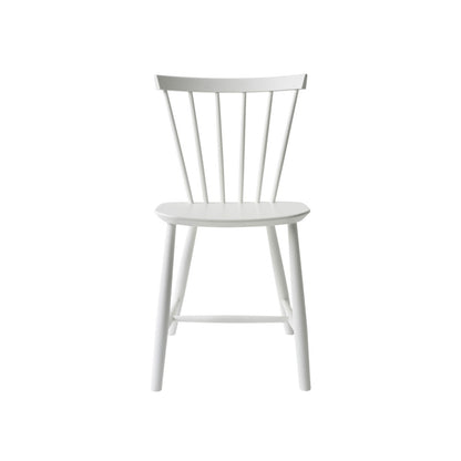 J46 Chair by FDB Mobler - Pure White Painted Beech