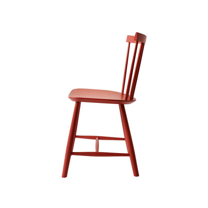 J46 Chair by FDB Mobler - Coral Red Painted Beech