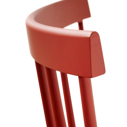 J46 Chair by FDB Mobler - Coral Red Painted Beech