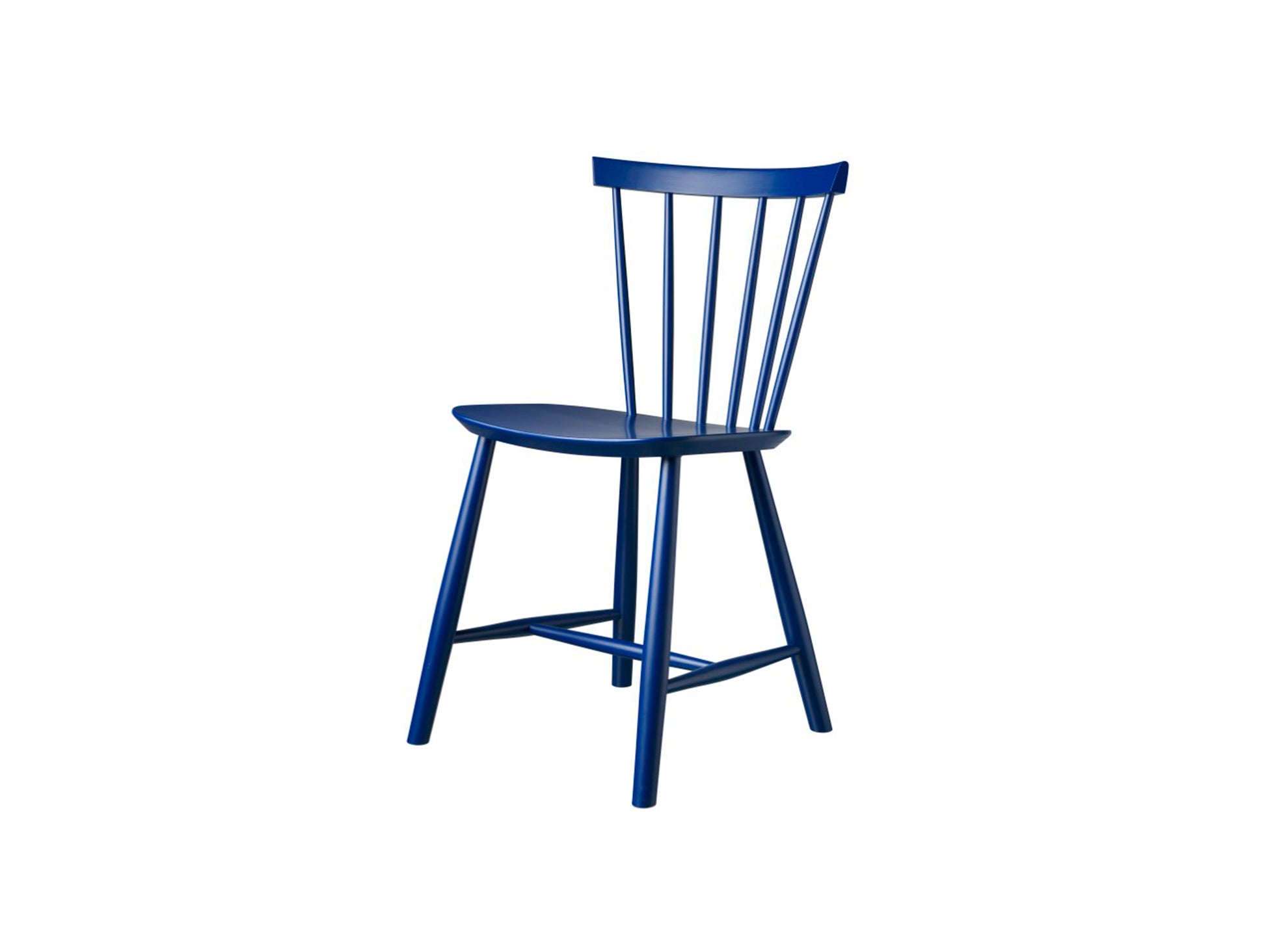 J46 Chair by FDB Mobler - Dark Blue Painted Beech