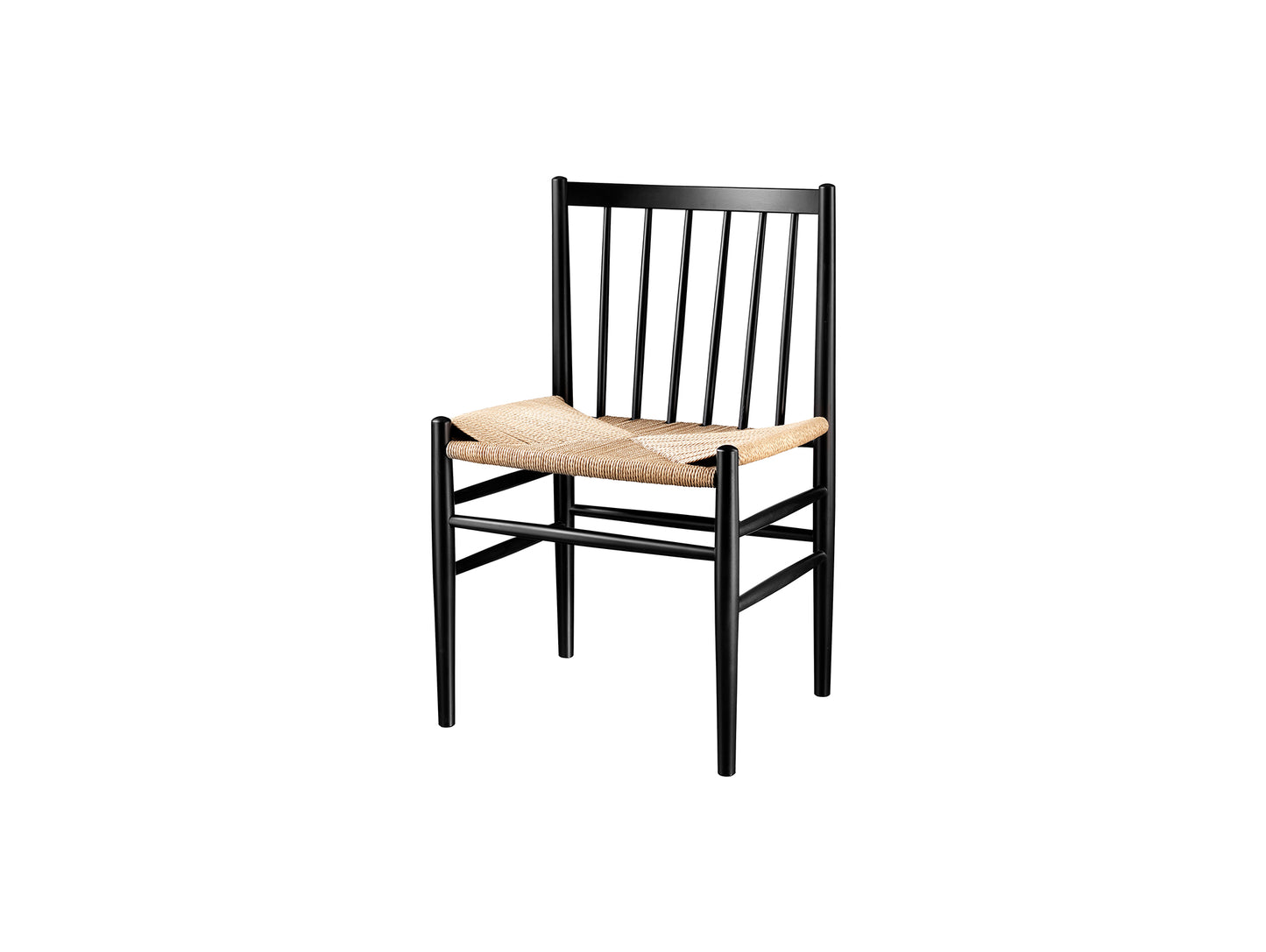 J80 Chair by FDB Mobler - Black Painted Beech