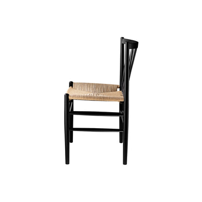 J80 Chair by FDB Mobler - Black Painted Beech