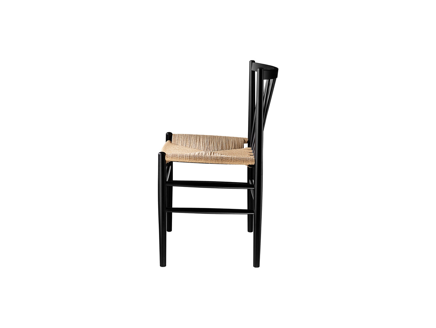 J80 Chair by FDB Mobler - Black Painted Beech