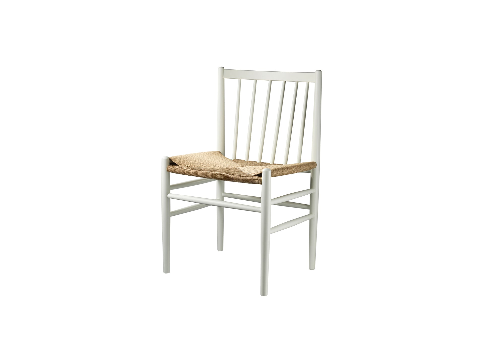 J80 Chair by FDB Mobler - White Painted Beech