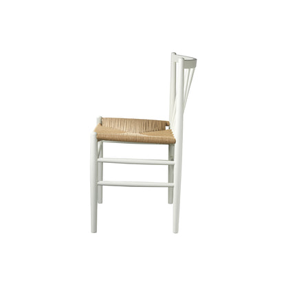 J80 Chair by FDB Mobler - White Painted Beech
