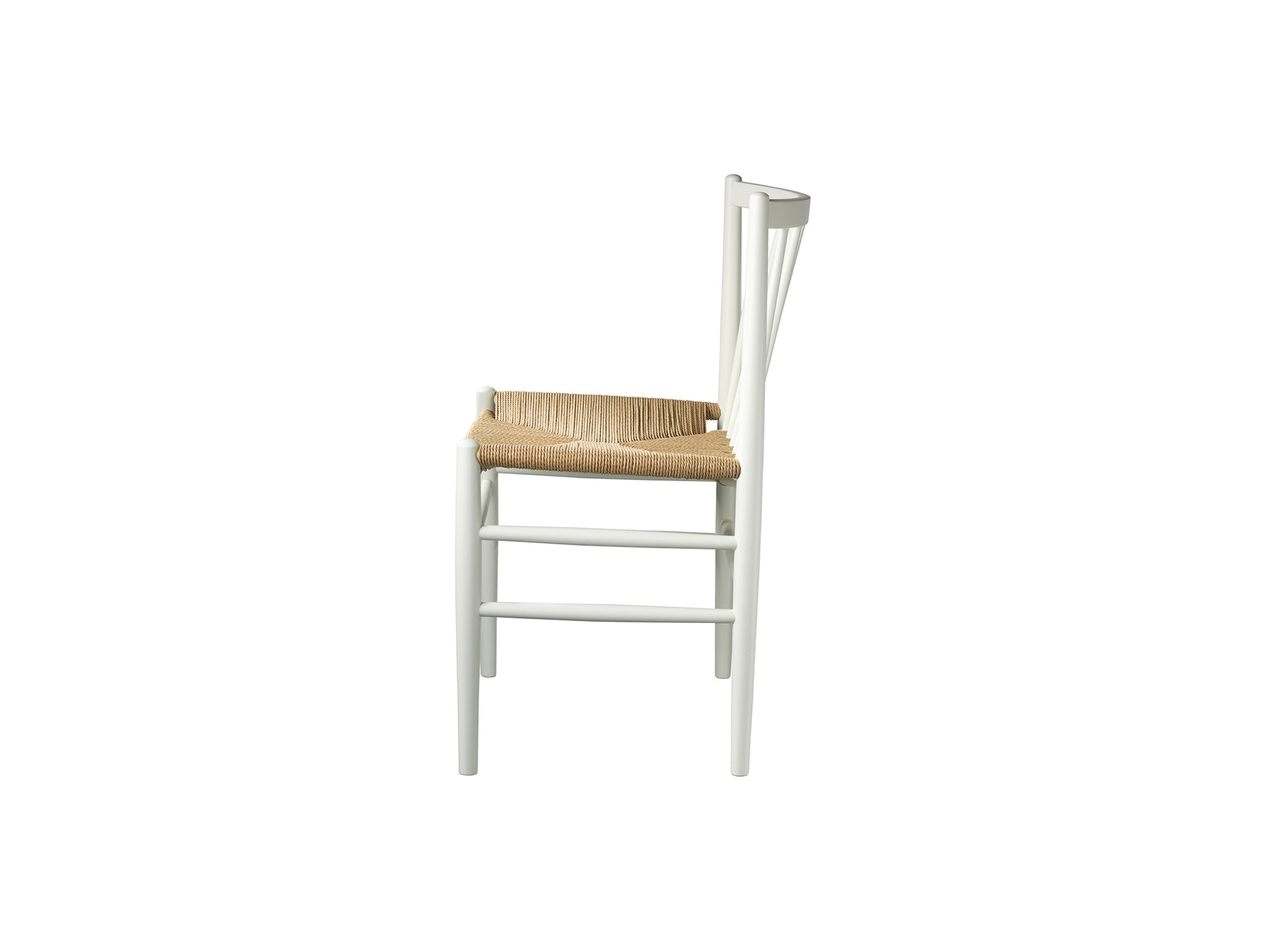 J80 Chair by FDB Mobler - White Painted Beech