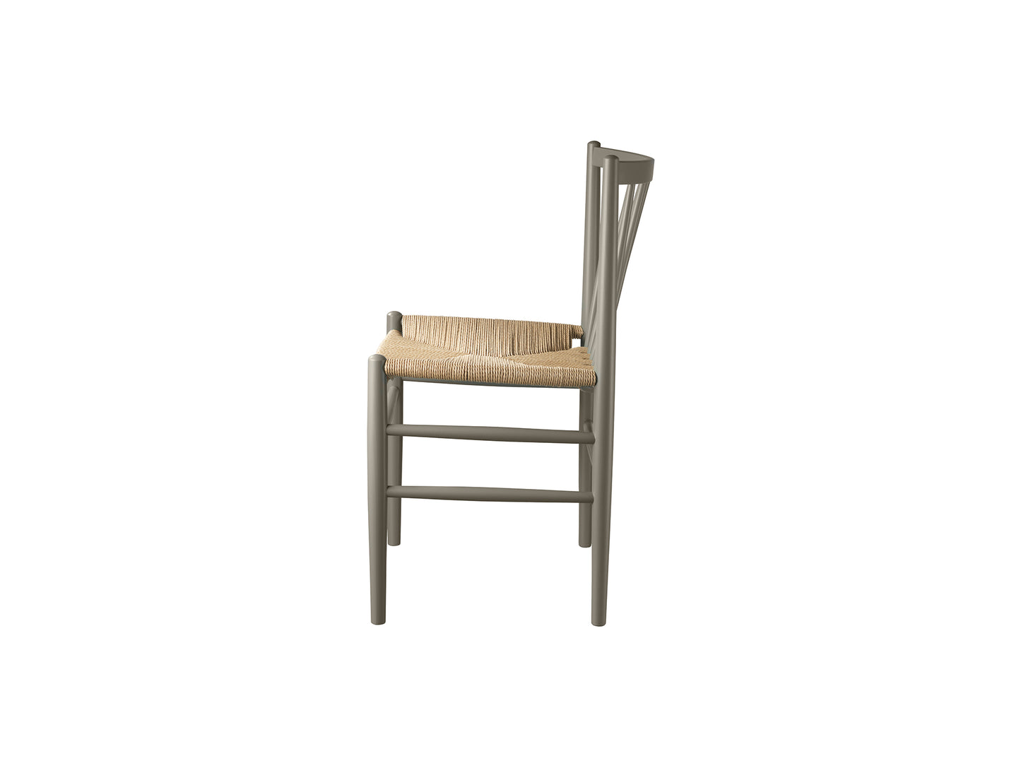 J80 Chair by FDB Mobler - Moss Grey Painted Beech