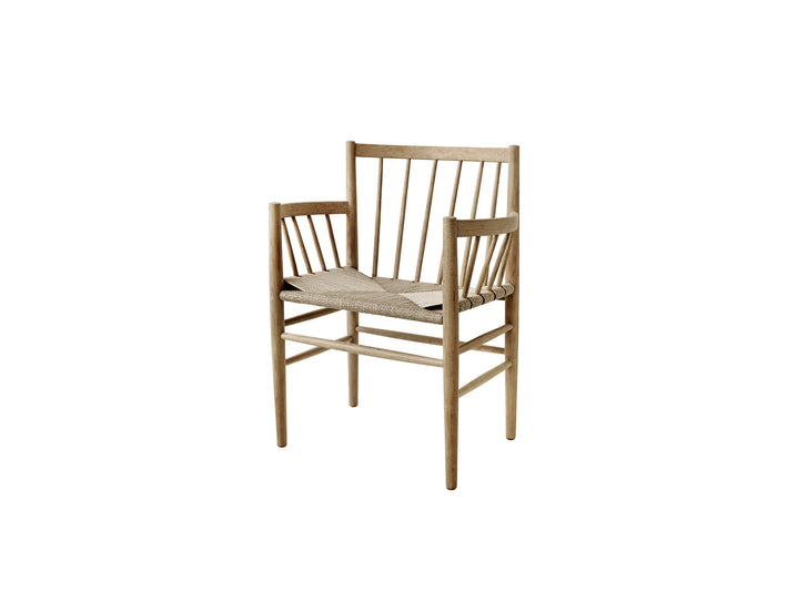 J81 Chair by FDB Mobler - Lacquered Oak